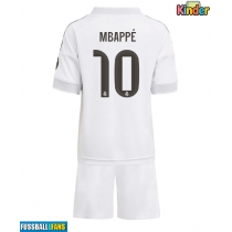 Real Madrid Kylian Mbappe #10 Heimtrikotsatz Kinder 2025-26 Kurzarm (+ Kurze Hosen)